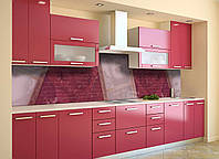 60х250 см, Фартук пвх для кухни, 3D фартук, самоклеющаяся пленка для кухни, самоклейка цветная Бордовый Бархат