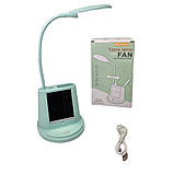 Настільний світильник світлодіодний LED із дзеркалом та підставка для телефону YW9071 М'ятний Лампа настільна, фото 3