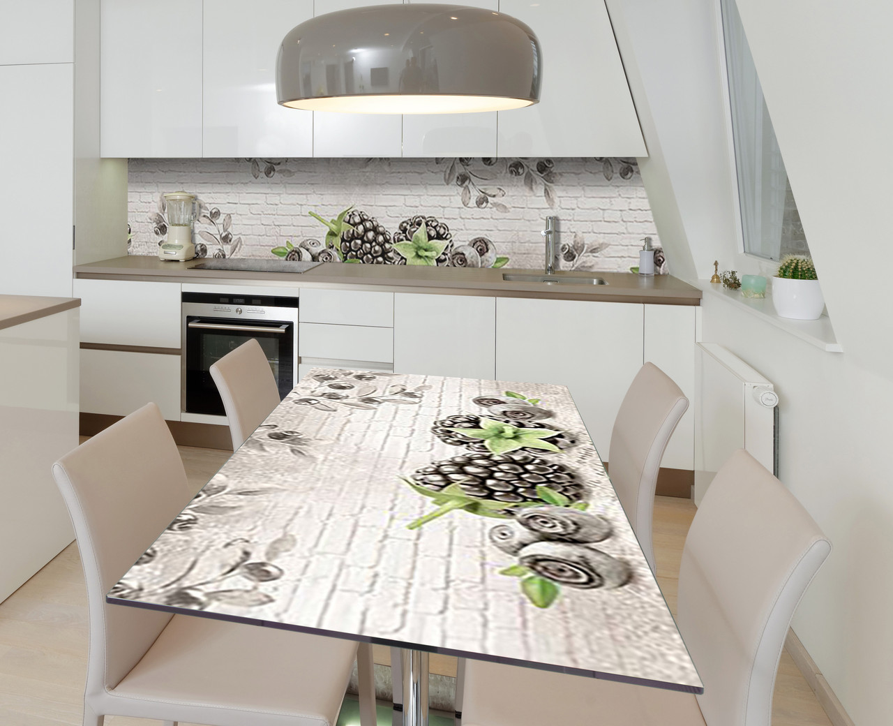 65х120 см Плівка на кухонну стільницю, клеюча плівка для кухні, обклеювання кухні, самоклейка кольорова Z183690/1st, фото 1