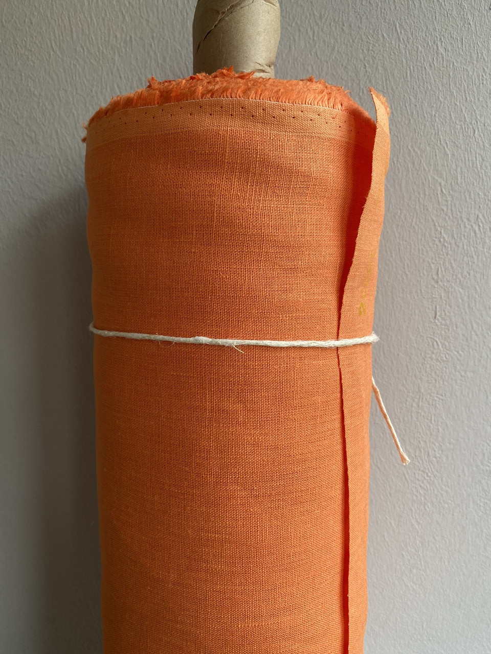 Помаранчева лляна тканина, колір 1250