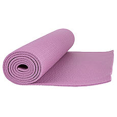 Килимок для йоги та фітнесу PowerPlay 4010 PVC Yoga Mat Рожевий (173x61x0.6), фото 3