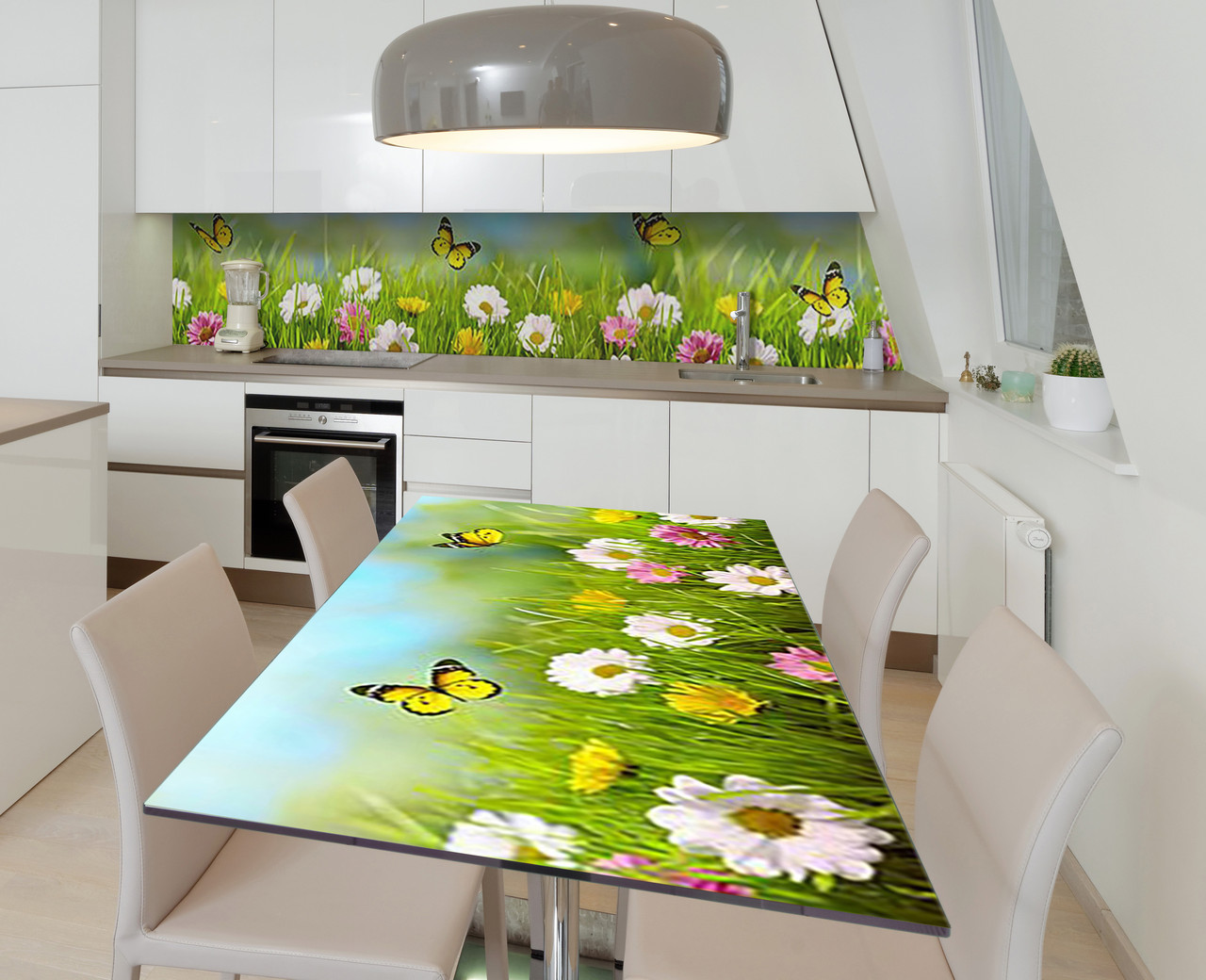 65х120 см Плівка на кухонну стільницю, клеюча плівка для кухні, обклеювання кухні, самоклейка кольорова Z183747/1st, фото 1