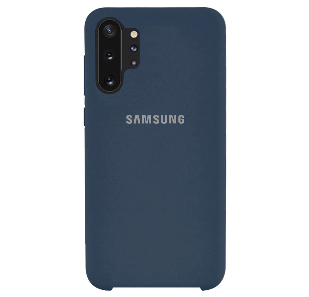 Чохол Silicone case для Samsung Premium Note 10 Plus Dark Blue (08) темно-синій, фото 1