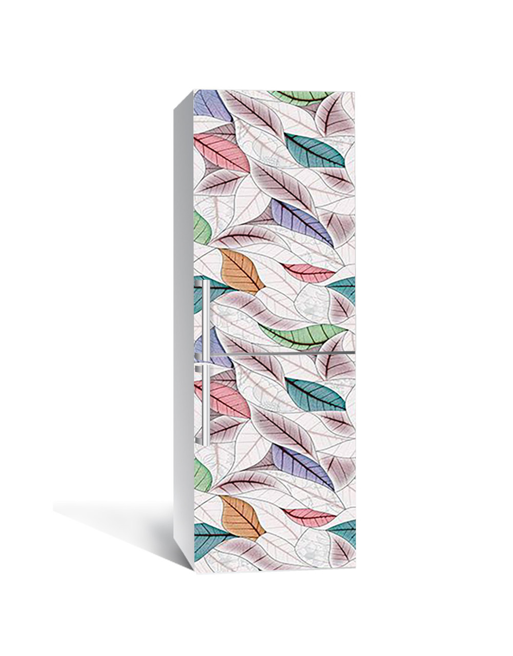 65х200 см Плівка самоклеюча для холодильника, декор холодильника, шпалери для холодильника Пастельний гербарій, фото 1