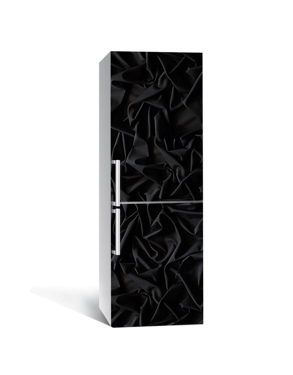 65х200 см Плівка самоклеюча для холодильника, декор холодильника, шпалери для холодильника Чорний оксамит, фото 1