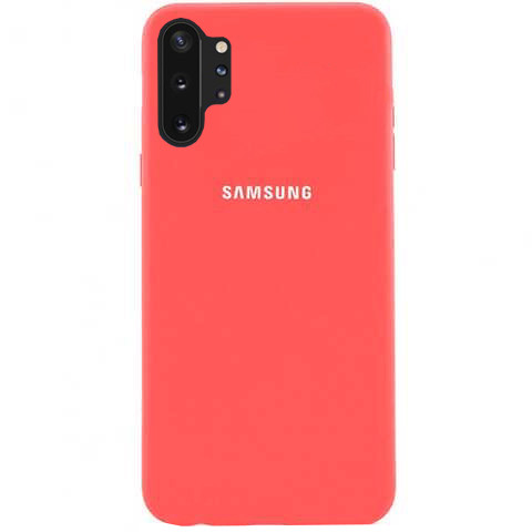 Чохол Silicone case для Samsung Premium Note 10 Plus Coral (12) кораловий, фото 1