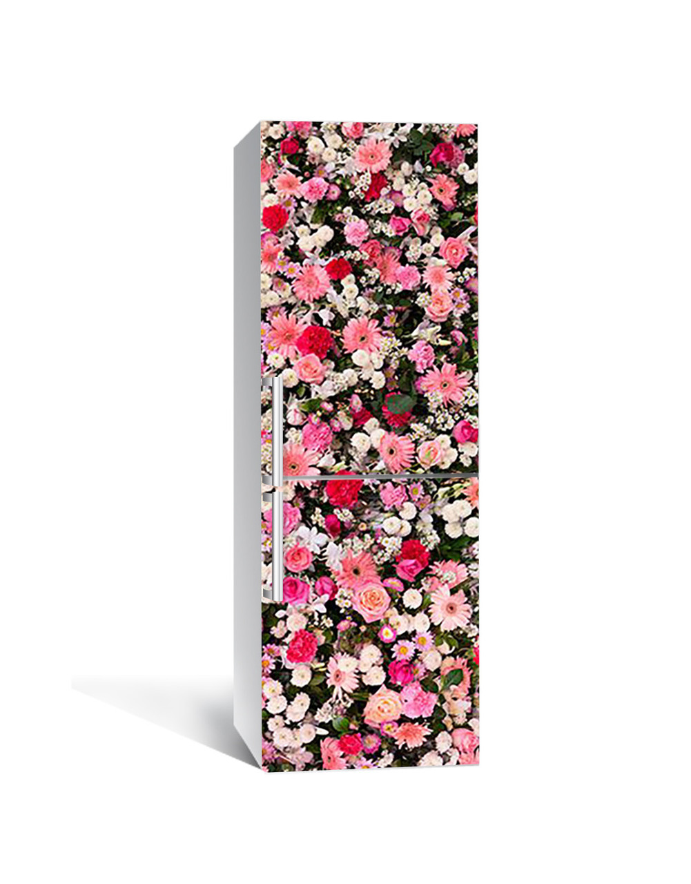 65х200 см Плівка самоклеюча для холодильника, декор холодильника, шпалери для холодильника Асорті з квітів, фото 1