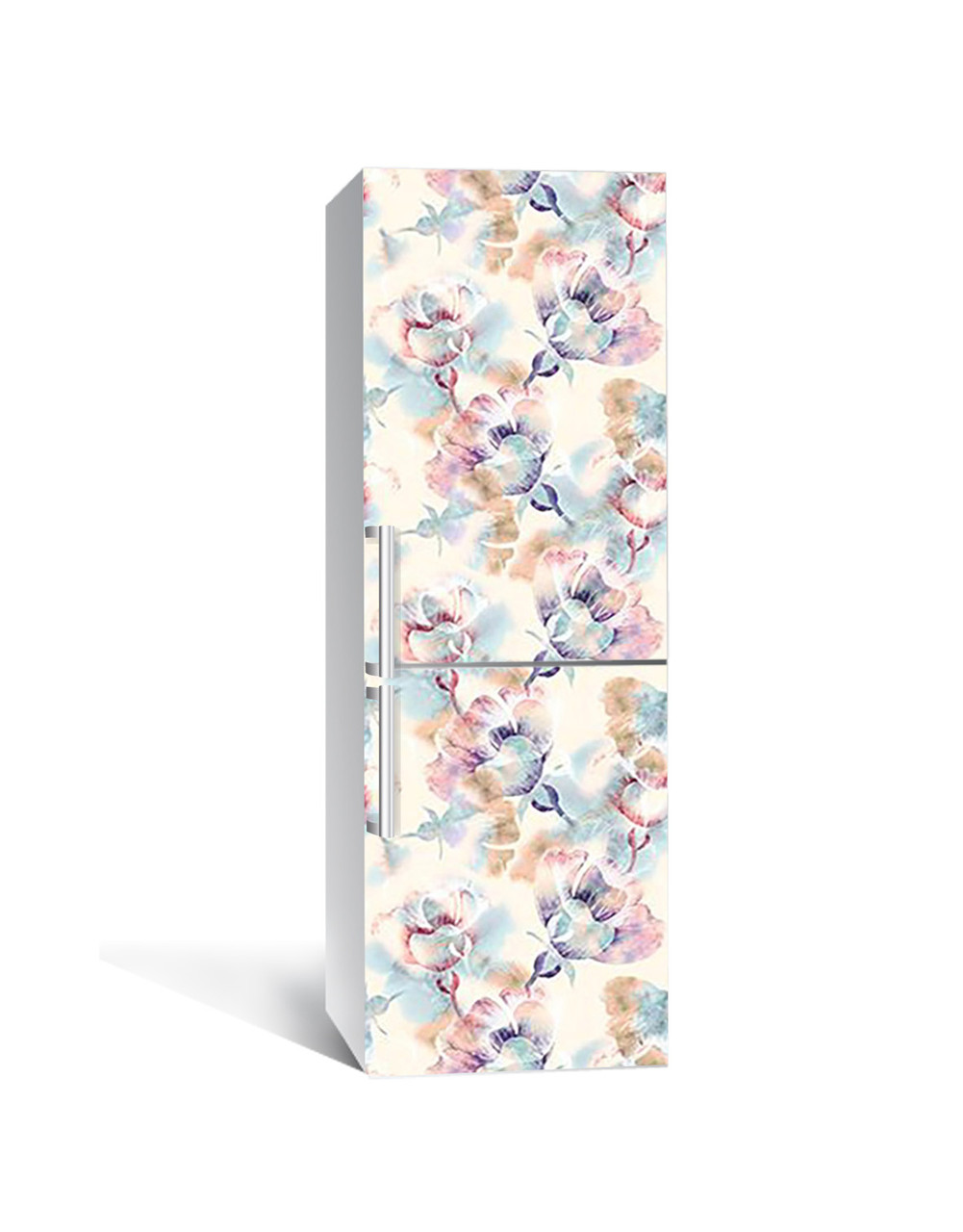 65х200 см Плівка самоклеюча для холодильника, декор холодильника, шпалери для холодильника Квітковий гербарій, фото 1
