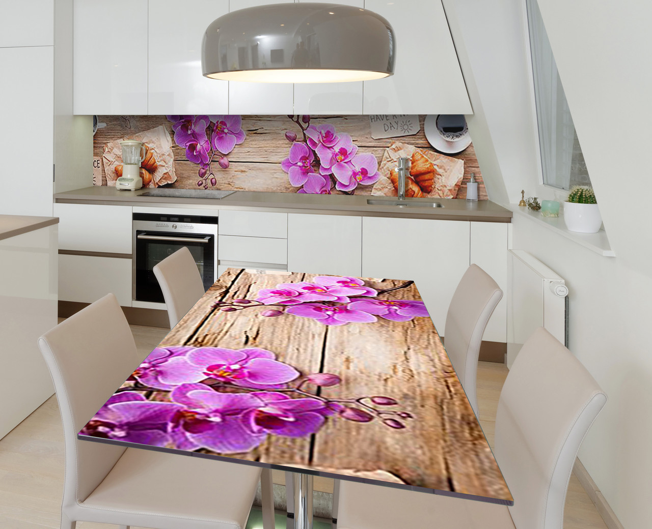 65х120 см Плівка на кухонну стільницю, клеюча плівка для кухні, обклеювання кухні, самоклейка кольорова Z183804/1st, фото 1