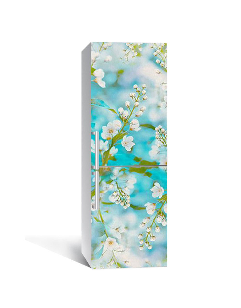 Наліпка на холодильник Цвітіння черемхи 60х180 cм декор для обклеювання кухні, фото 1