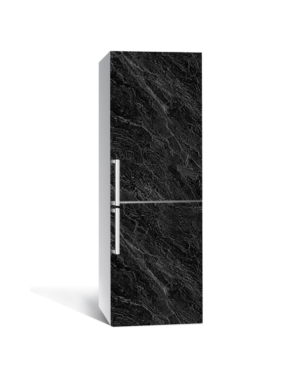 65х200 см Плівка для холодильника, наклейки на холодильник, плівка для кухонних меблів Чорний мармур, фото 1