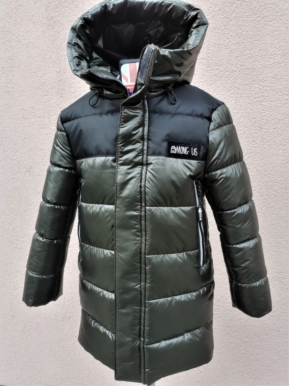 Зимова подовжена куртка для хлопчика 129-153