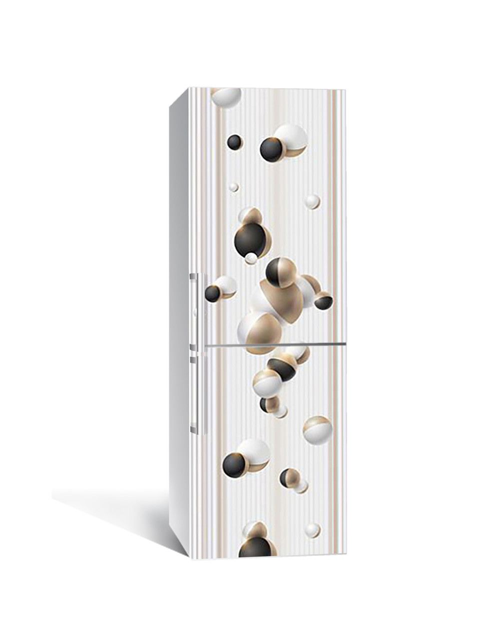 Наліпка на холодильник Геометричне тріо 60х180 cм декор для обклеювання кухні, фото 1