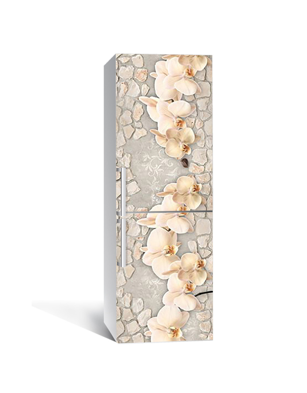 Наліпка на холодильник Кремовий піщаник 60х180 cм декор для обклеювання кухні, фото 1