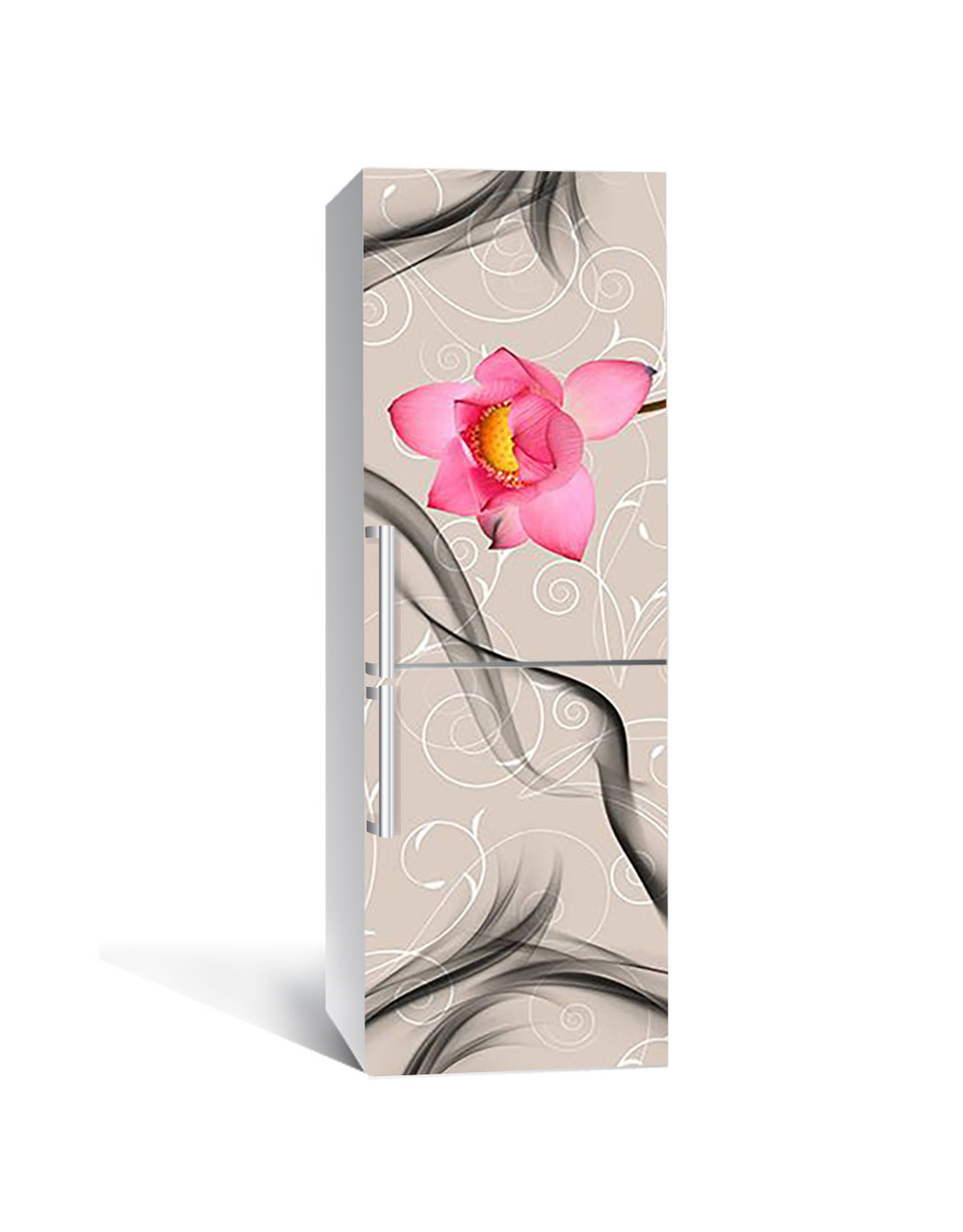 65х200 см Плівка самоклеюча для холодильника, декор холодильника, шпалери для холодильника Самотній бутон, фото 1