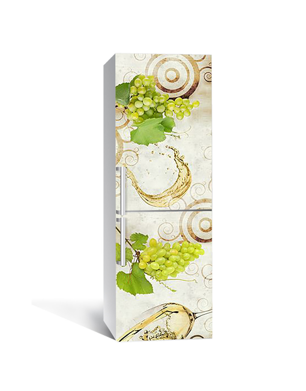 Наліпка на холодильник Сонце в бокалі 60х180 cм декор для обклеювання холодильника, фото 1