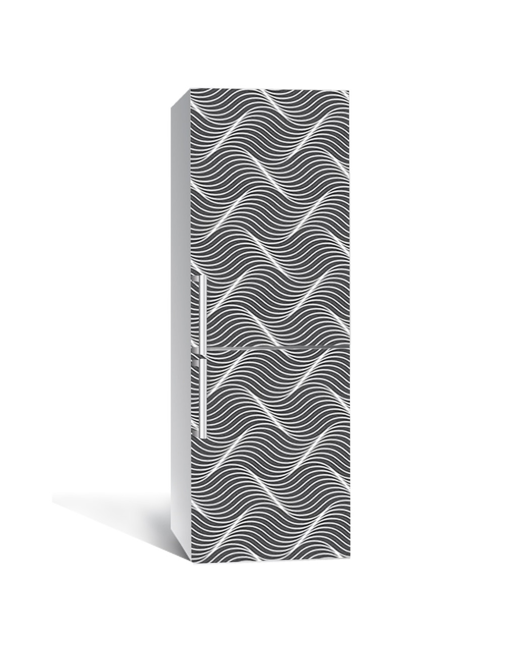 65х200 см Плівка для холодильника, наклейки на холодильник, плівка для кухонних меблів Плавні форми, фото 1