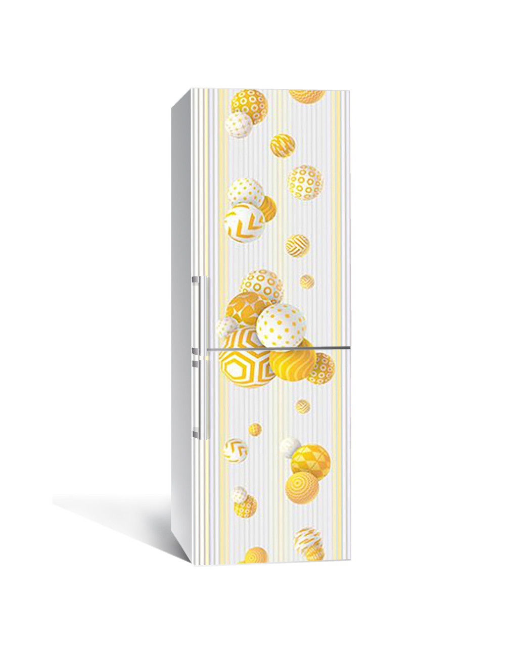 65х200 см Плівка для холодильника, наклейки на холодильник, плівка для кухонних меблів Кулі у візерунках, фото 1