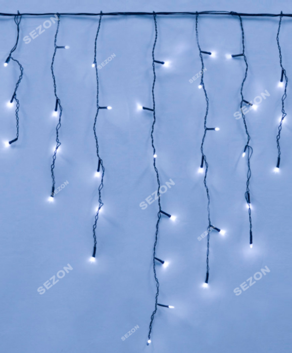 Новорічна світлодіодна гірлянда-бахрома КОНУС 180 LED 5 м*0.6м синій