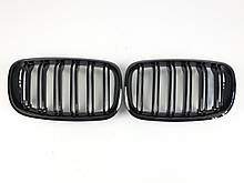 Ноздри на BMW X6 E71 2008-2014 год Черные Глянцевые ( Двойные M-Look )