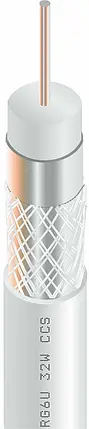 Коаксиальный кабель Dialan RG6U 32W CCS (білий) Econom 75 Ом 100 м (5шт у мішку) 003449, фото 1