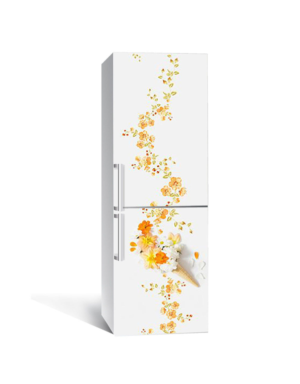 Плівка самоклейка кольорова для холодильника Квіткове морозиво 60х180 cм плівка для кухонних меблів вініл, фото 1
