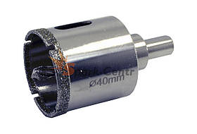 Коронка алмазна Ø 40 мм по керамограніту, склу, кераміці з направляючим свердлом