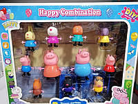 Игровой набор Свинки Пеппы Peppa Pig 11 персонажей и школьная мебель.
