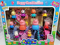 Игровой набор Свинки Пеппы Peppa Pig 11 персонажей и парк развлечений.