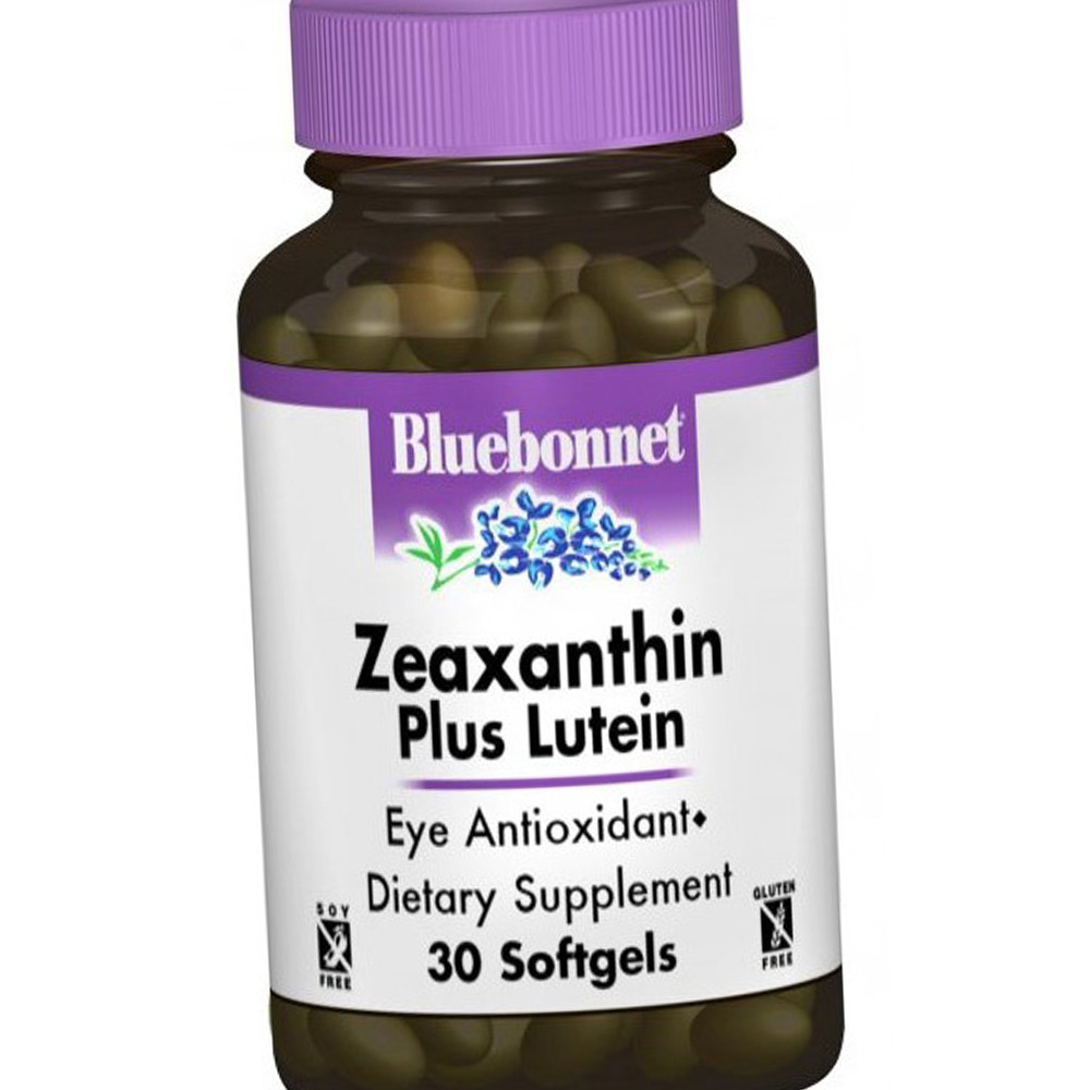 Вітаміни для здоров'я очей Bluebonnet Nutrition Zeaxanthin Plus Lutein 30 sgels Для зору