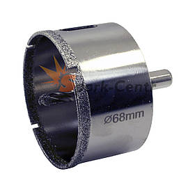 Коронка алмазна Ø 68 мм по керамограніту, склу, кераміці з направляючим свердлом