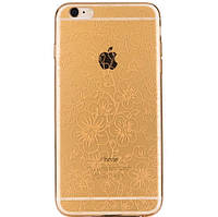 Прозрачный чехол накладка JoyRoom Elegant Series for iPhone 6/6S, Gold (JR-BT336GLD)