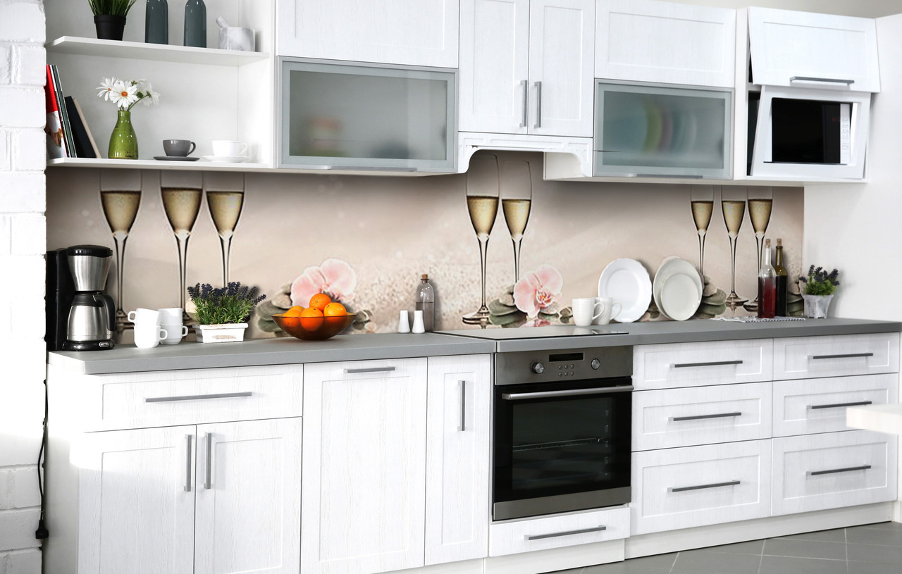 60х300 см кухонний фартух плівка, фартух на кухню самоклейка, обклеювання кухні, самоклейка на кухню на стіну, фотодрук на, фото 1