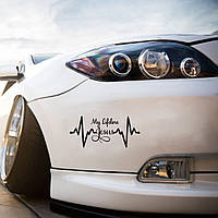 Наклейки на авто " My lifeline Jesus "  15х35 см