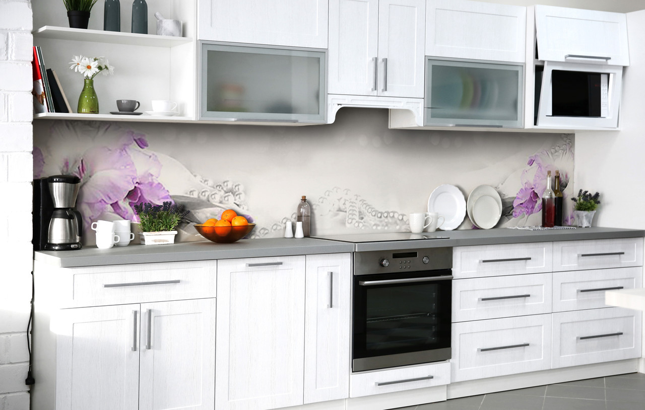 60х250 см Кухонний фартух самоклейка, пвх плівка для кухонного фартуха, самоклейка на кухню на стіну Перлове кольє 60х250 см, фото 1