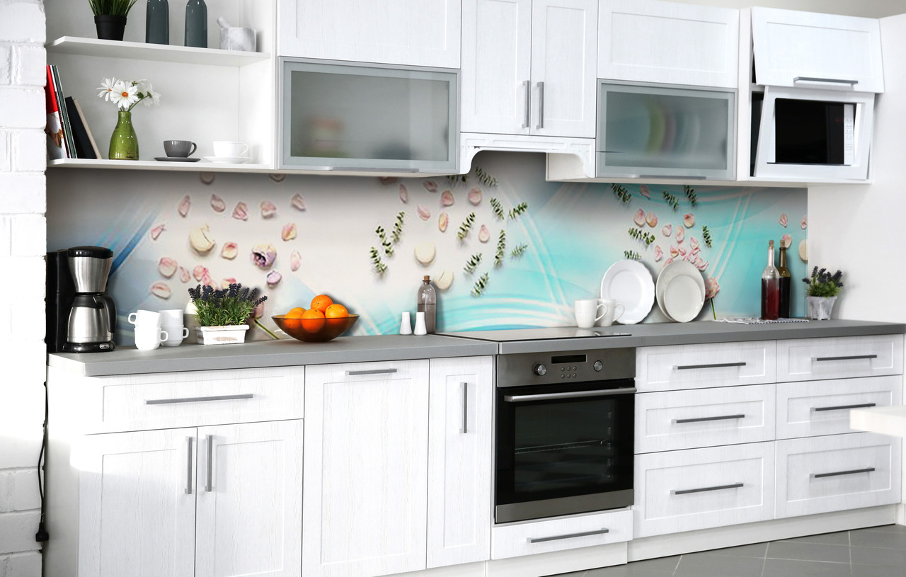 60х250 см Кухонний фартух самоклейка, пвх плівка для кухонного фартуха, самоклейка на кухню на стіну Лаконічна розсип 60х250 см