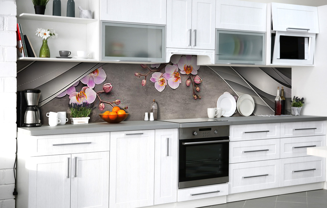 60х250 см Кухонний фартух самоклейка, пвх плівка для кухонного фартуха, самоклейка на кухню на стіну Угасшие бажання 60х250 см