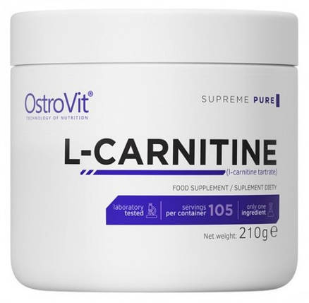 Л-карнітин OstroVit L-Carnitine 210 g без смаку, фото 1
