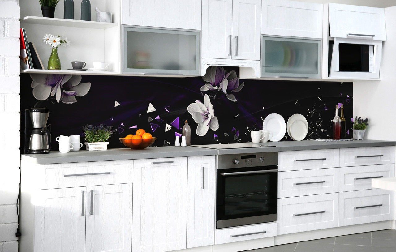 60х250 см Кухонний фартух самоклейка, пвх плівка для кухонного фартуха, самоклейка на кухню на стіну Осколки туги 60х250 см