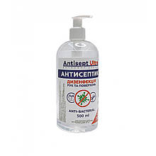 Антисептик для рук і поверхонь з дозатором Antisept ULTRA (70% спирту) 0.5 л