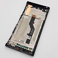 С дефектом. Дисплей Sony Xperia XA1 Plus G3412 модуль черный Сервисный оригинал с разборки (засвет)