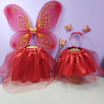 Набір новорічний костюм метелика крила метелика з обручем спідницею та чарівною паличкою 1 шт