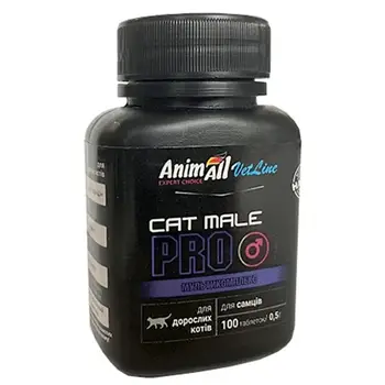 Вітаміни AnimAll VetLine CAT MALE PRO для дорослих котів (самців) 0.5 г × 100 табл