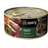 Влажный корм для кошек Savory, с уткой, 200 г