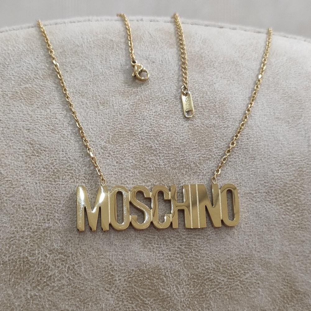 Підвіска, кулон з нержавіючої медичної сталі "Moschino"