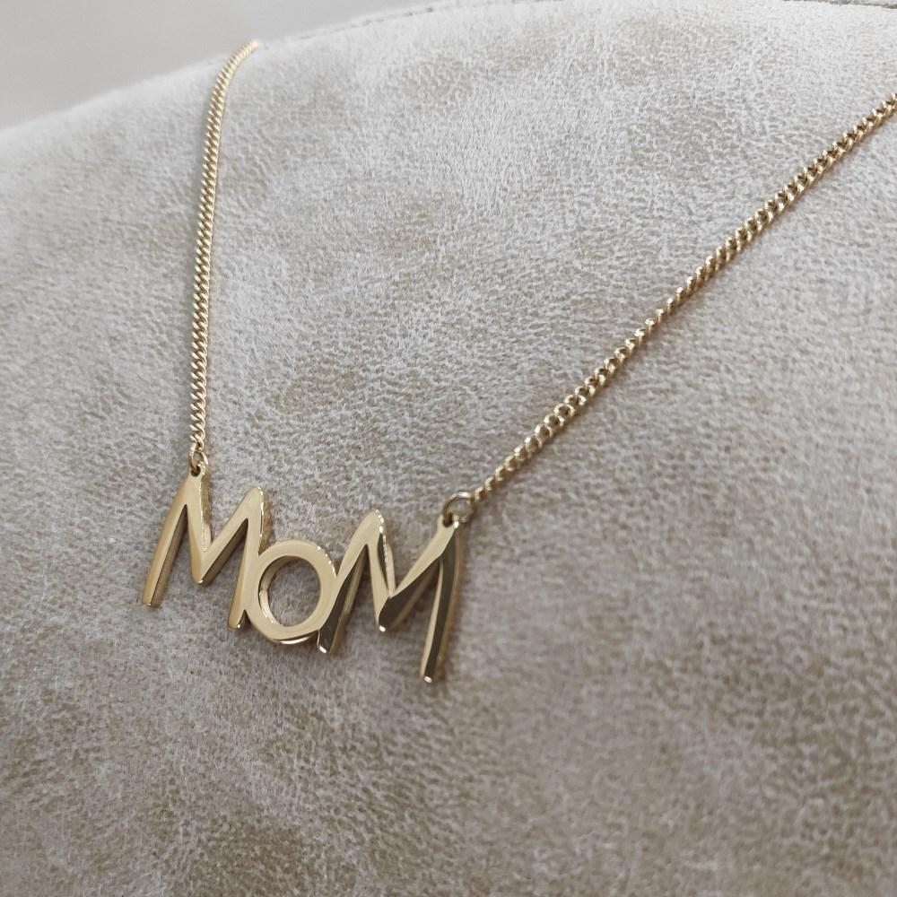 Підвіска, кулон з нержавіючої медичної сталі "Mom"