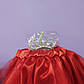 Костюм принцеси новорічний 1-8 років спідниця червона фатинова та корона з камінням 1 шт, фото 5