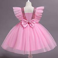 Детское платье Размер 100 розовое с крылышками Нарядное праздничное