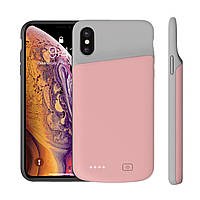 Чехол-аккумулятор iBattery для iPhone XS Max Slan 6000 mAh rose