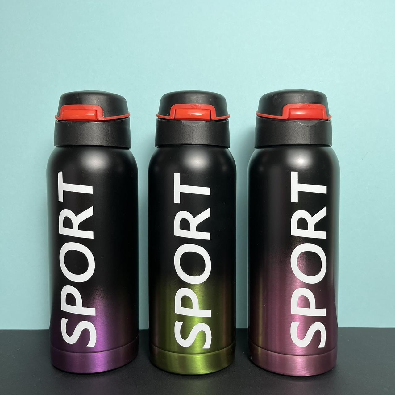 Cпортивна пляшка термос Sport 350 мл з трубочкою та поїльником lux 563-6